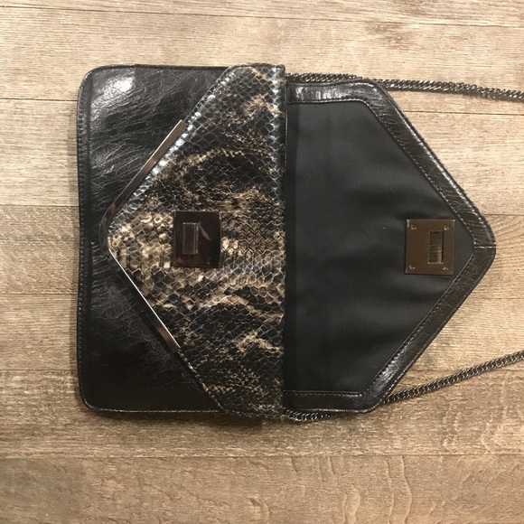 BCBGeneration Faux Snakeskin Chain Shoulder Purse - Picture 5 of 10